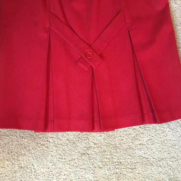 David N Red Wool Skirt - Picture 2 of 2
